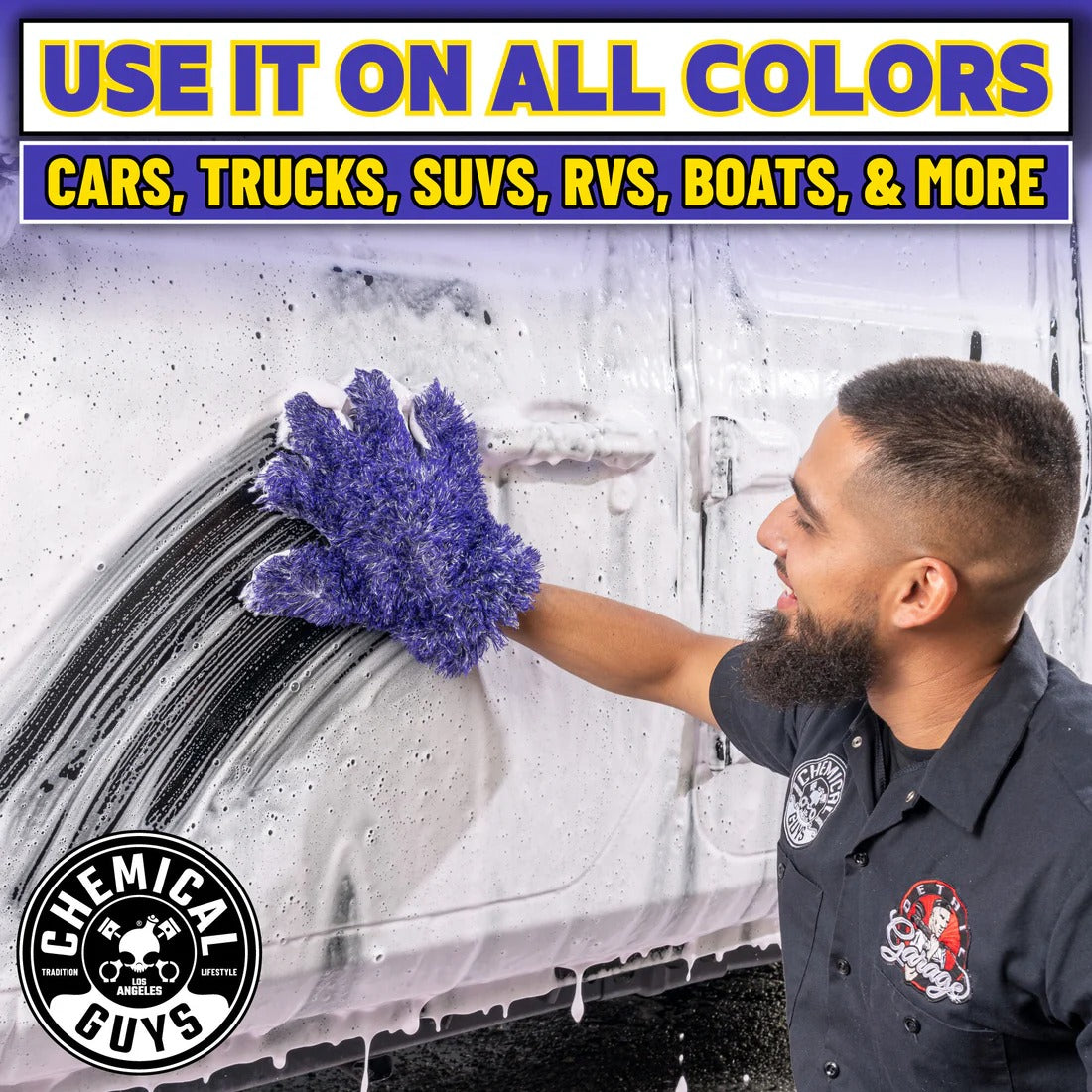 Furry Five Finger Stranger Helpful Handy Detailing Mitt Chemical Guys