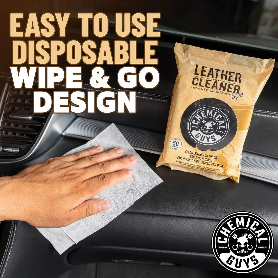 Leather Cleaner Wipes Chemical Guys
