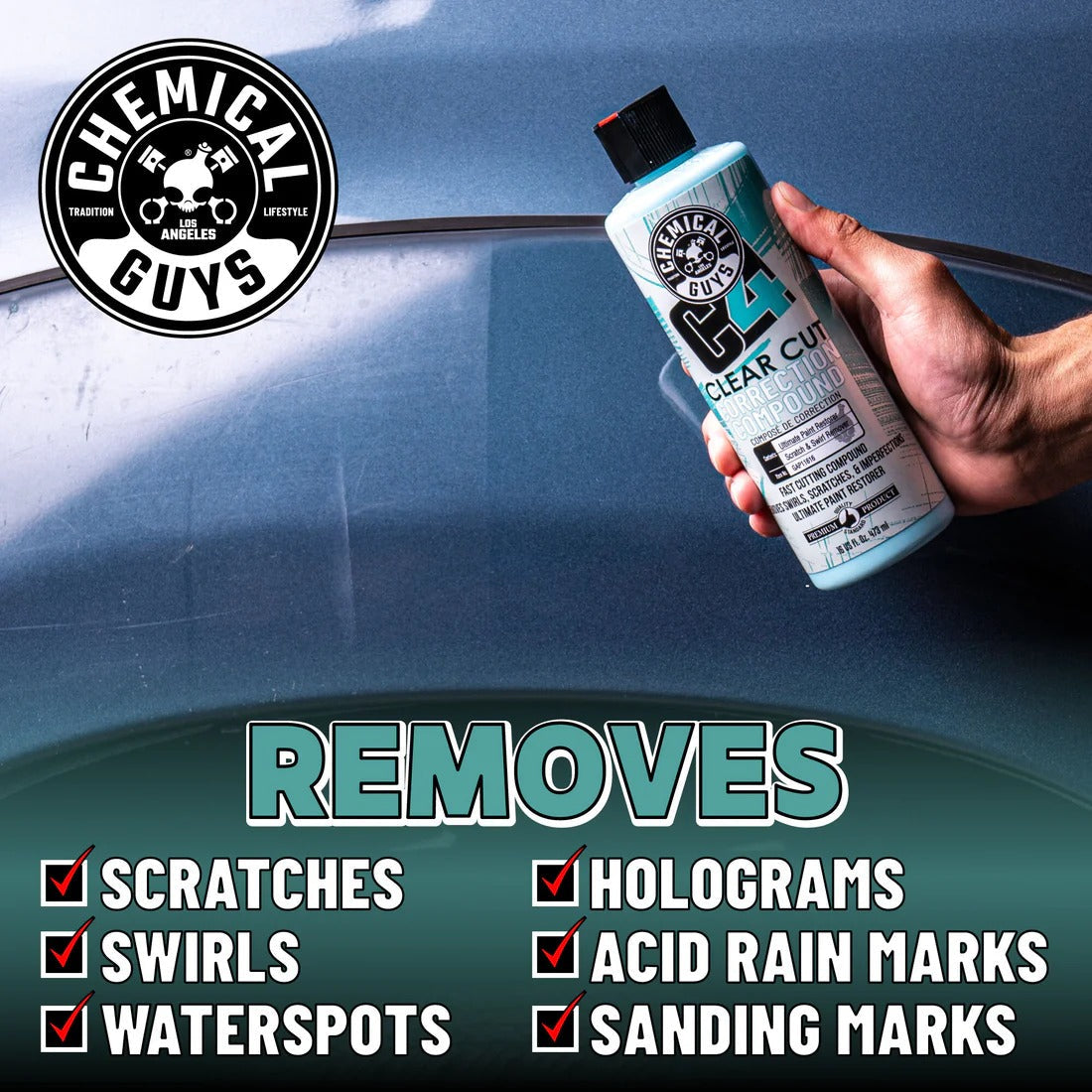 C4 Clear Cut Correction Compound (16oz) Chemical Guys