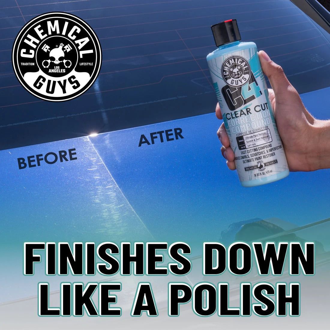 C4 Clear Cut Correction Compound (16oz) Chemical Guys