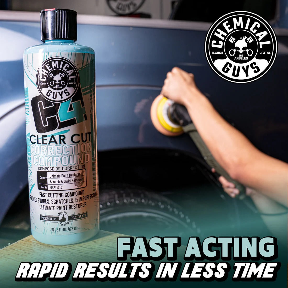 C4 Clear Cut Correction Compound (16oz) Chemical Guys