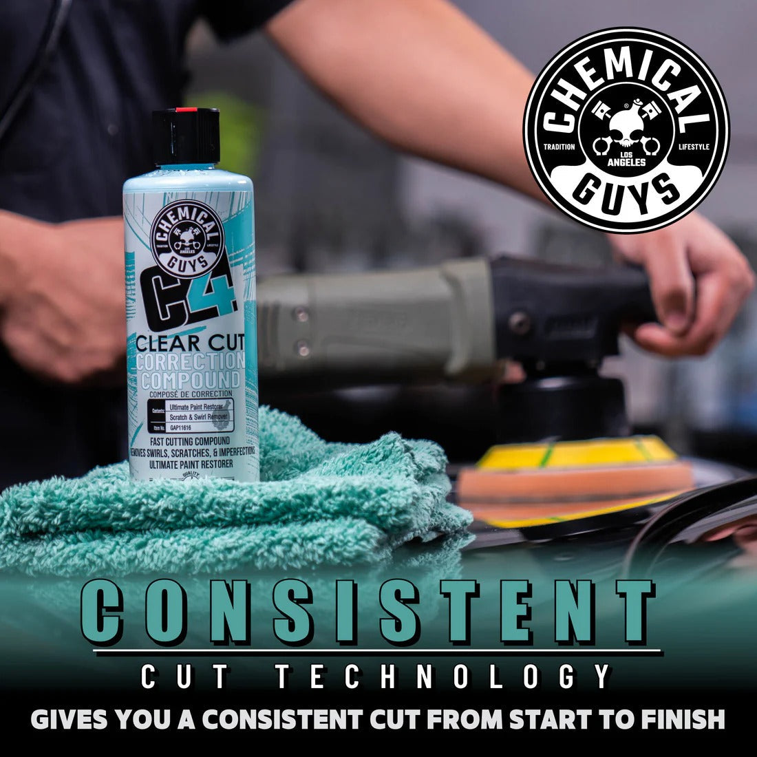 C4 Clear Cut Correction Compound (16oz) Chemical Guys