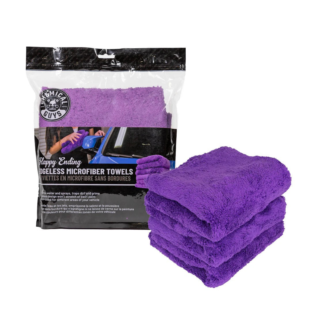 Happy Ending Towel 3 Pack (Black) Chemical Guys