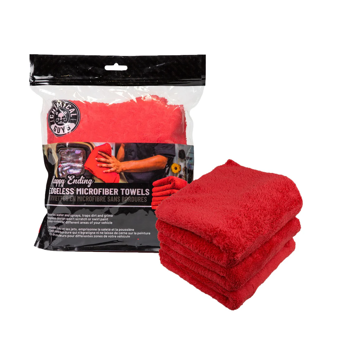 Happy Ending Towel 3 Pack (Black) Chemical Guys