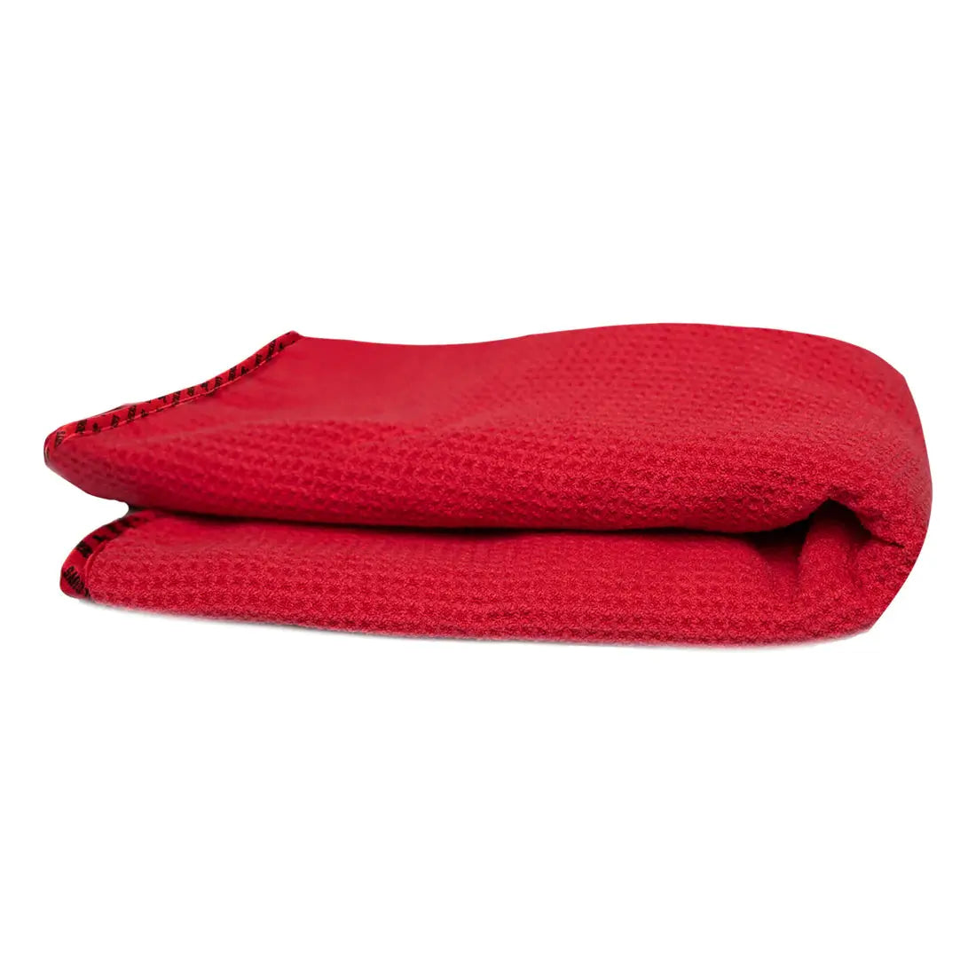 Waffle Weave Glass and Window Microfiber Towel, Red 24" X 16" - Chemical Guys