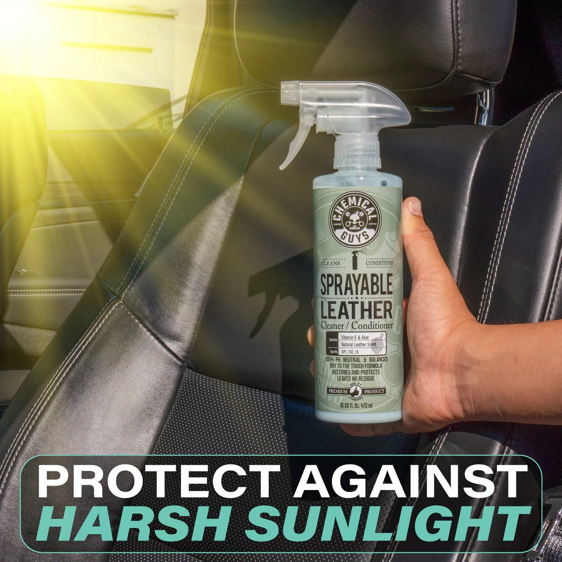 Sprayable Leather Cleaner & Conditioner with Vitamin E & Aloe Chemical Guys