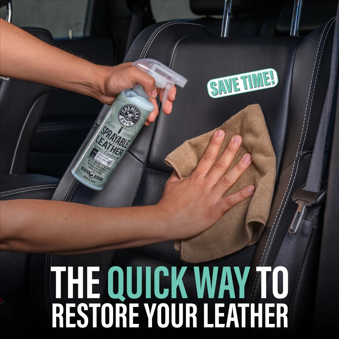 Sprayable Leather Cleaner & Conditioner with Vitamin E & Aloe Chemical Guys