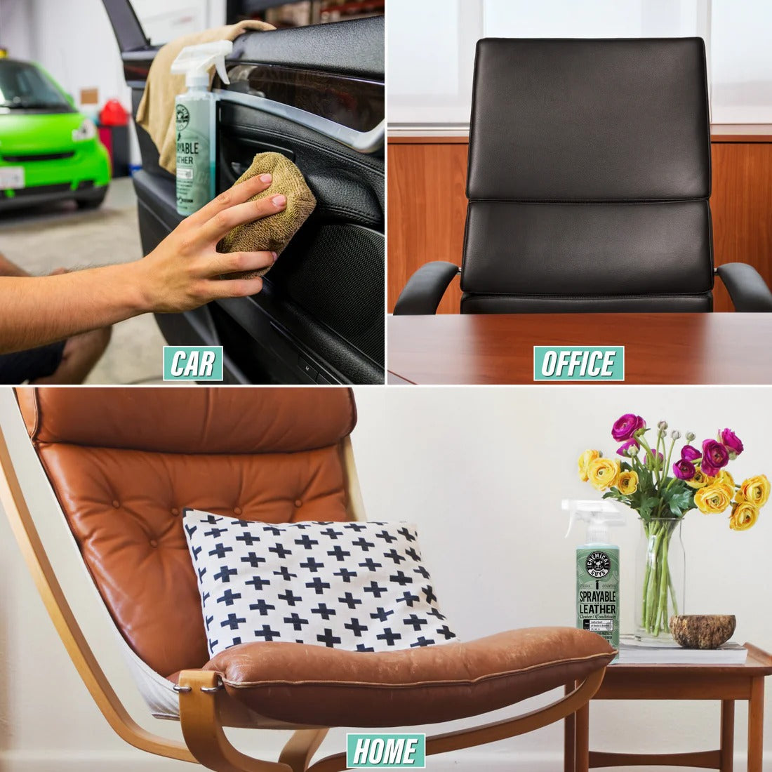 Sprayable Leather Cleaner & Conditioner with Vitamin E & Aloe Chemical Guys
