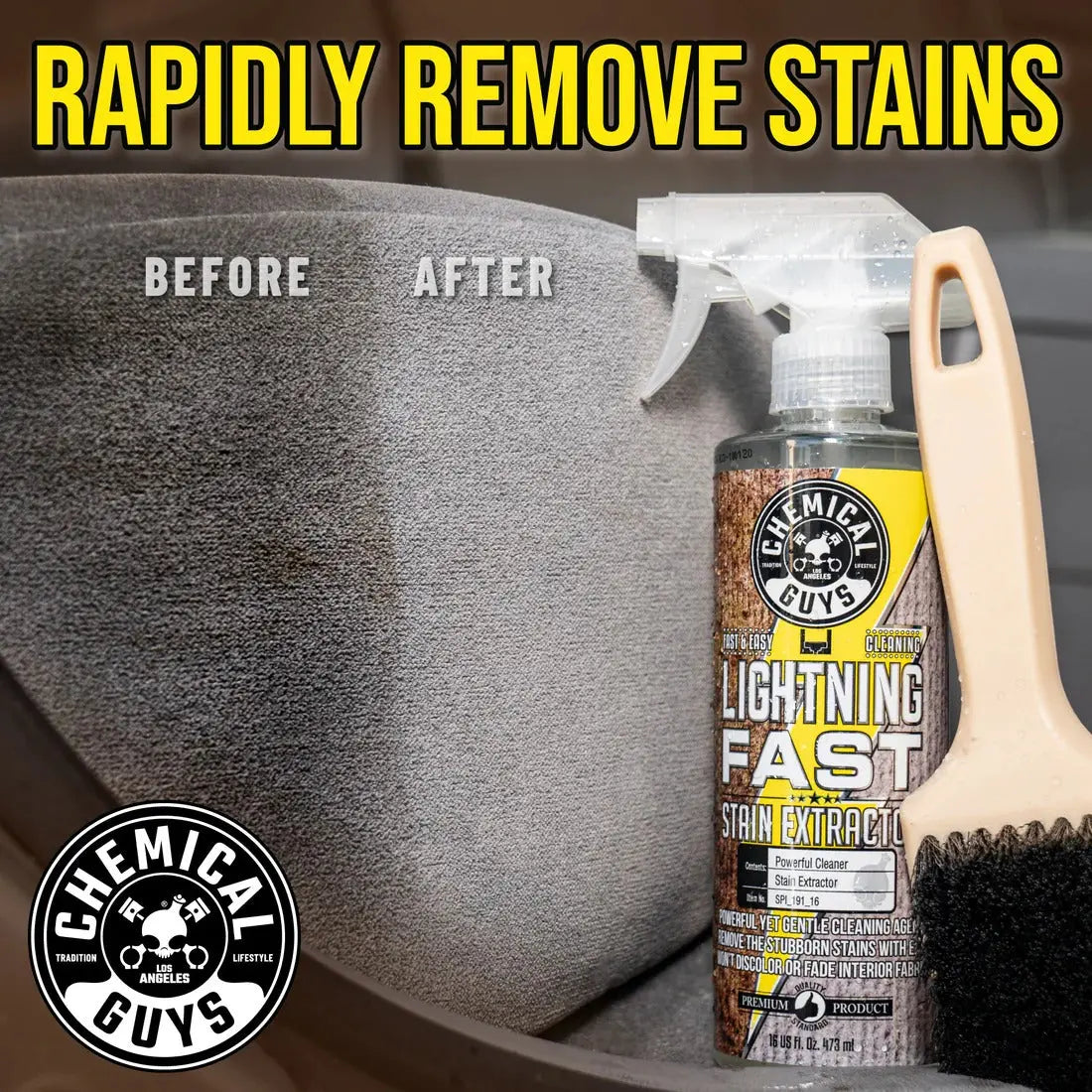 Lightning Fast Carpet & Upholstery Stain Extractor (16oz) Chemical Guys
