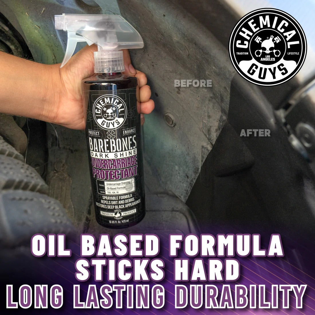 Bare Bones Undercarriage Spray-Dark Shine (16oz) Chemical Guys