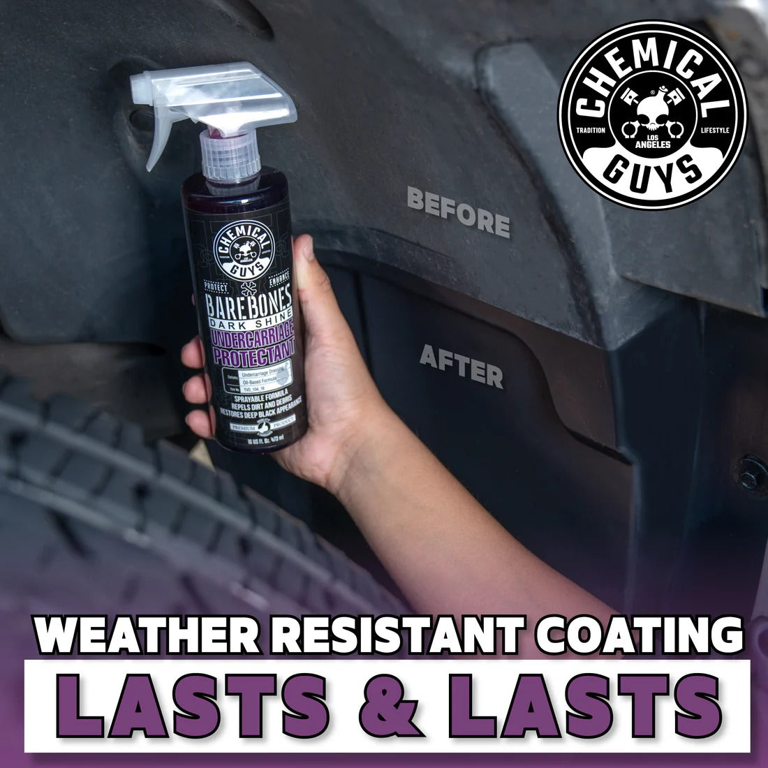 Bare Bones Undercarriage Spray-Dark Shine (16oz) Chemical Guys