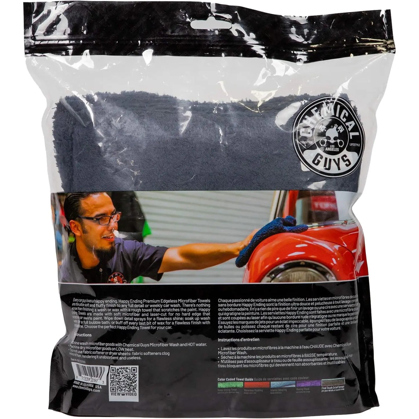 Happy Ending Towel 3 Pack (Black) - Chemical Guys