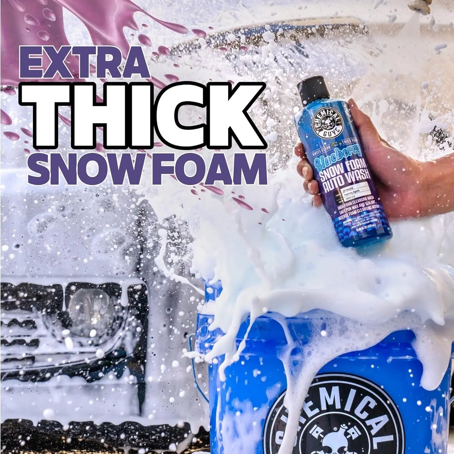 Blueberry Snow Foam Auto Wash (16oz) Chemical Guys