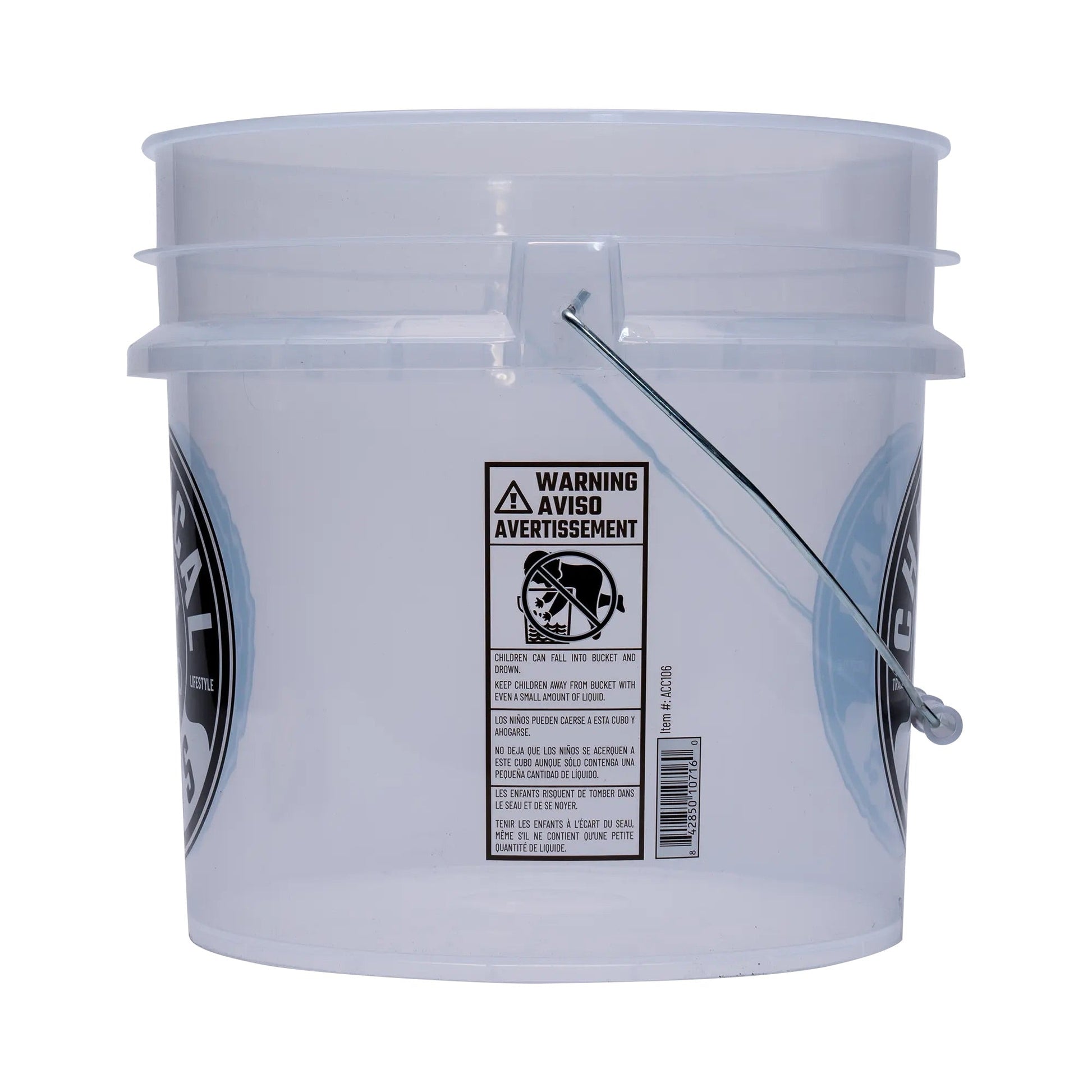 Heavy Duty Ultra Clear Detailing Bucket (4.25 Gal) Chemical Guys