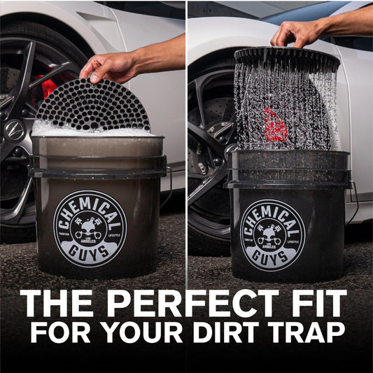 Heavy Duty Ultra Clear Smoked Obsidian Black Bucket (4.25 Gal) Chemical Guys