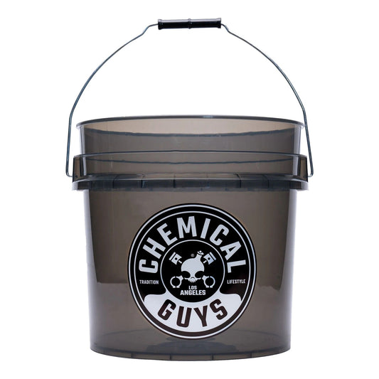 Heavy Duty Ultra Clear Smoked Obsidian Black Bucket (4.25 Gal) Chemical Guys