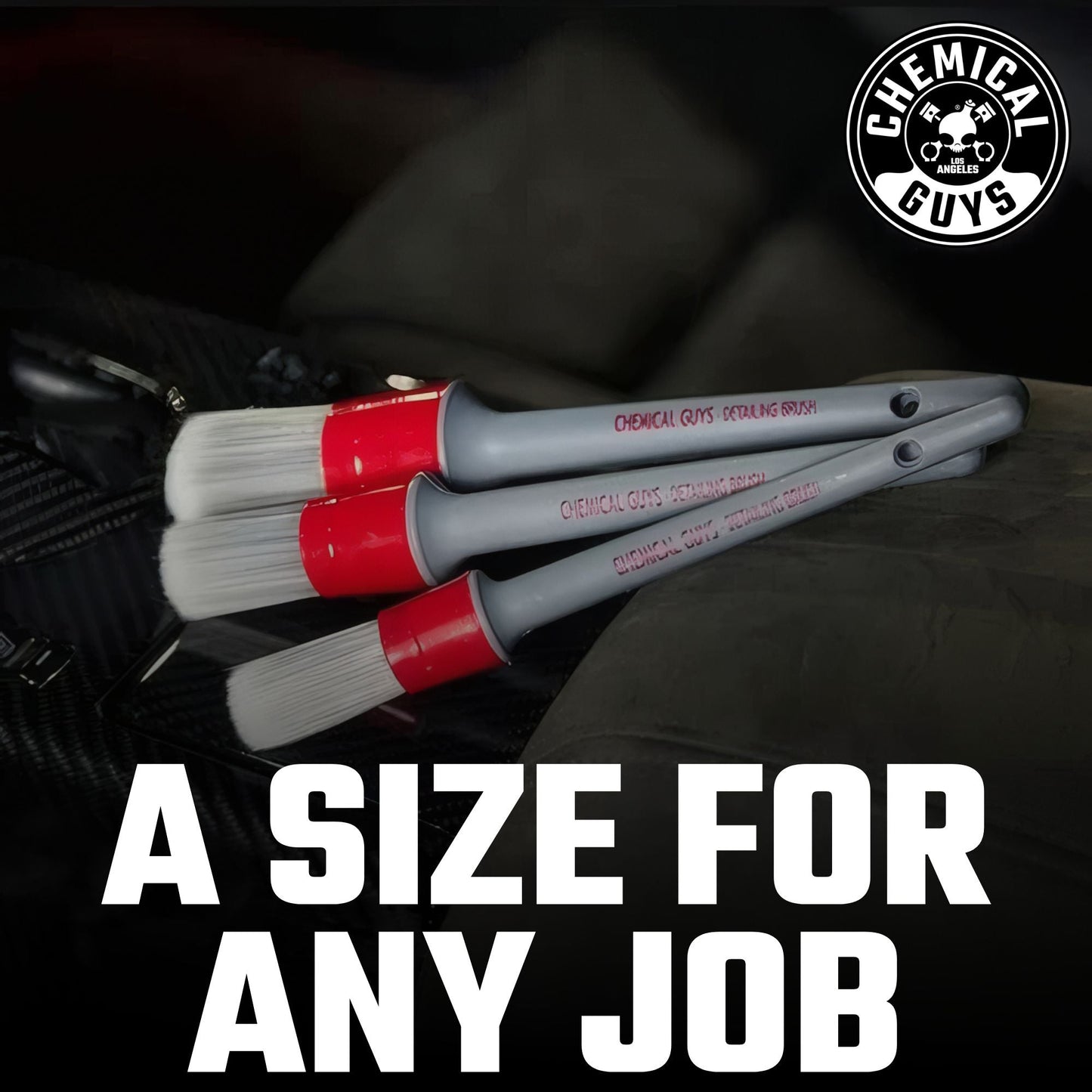 All in The Details Interior Detailing Brushes (3 Brushes) - Chemical Guys