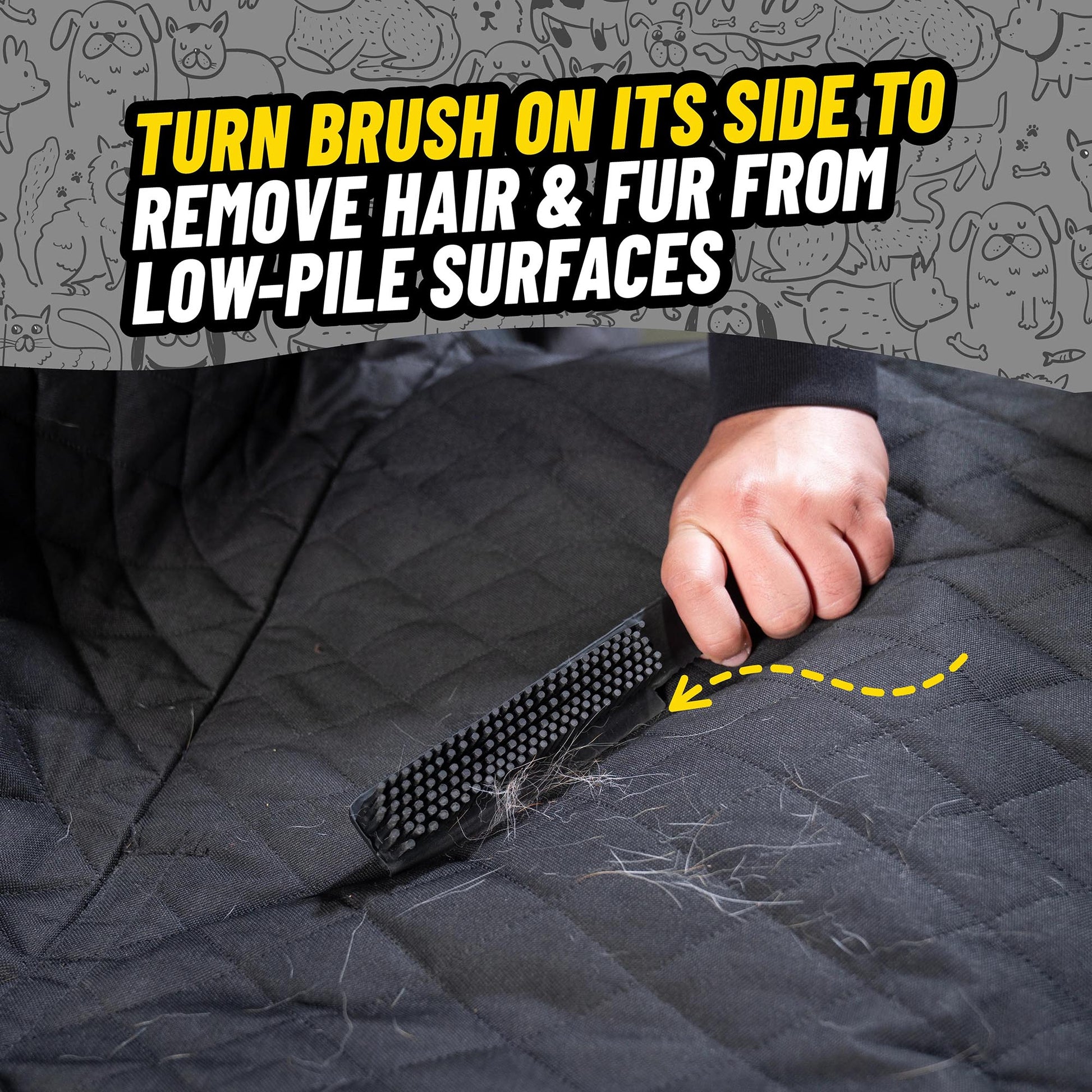 Rubber Pet Hair Removal Brush - Chemical Guys