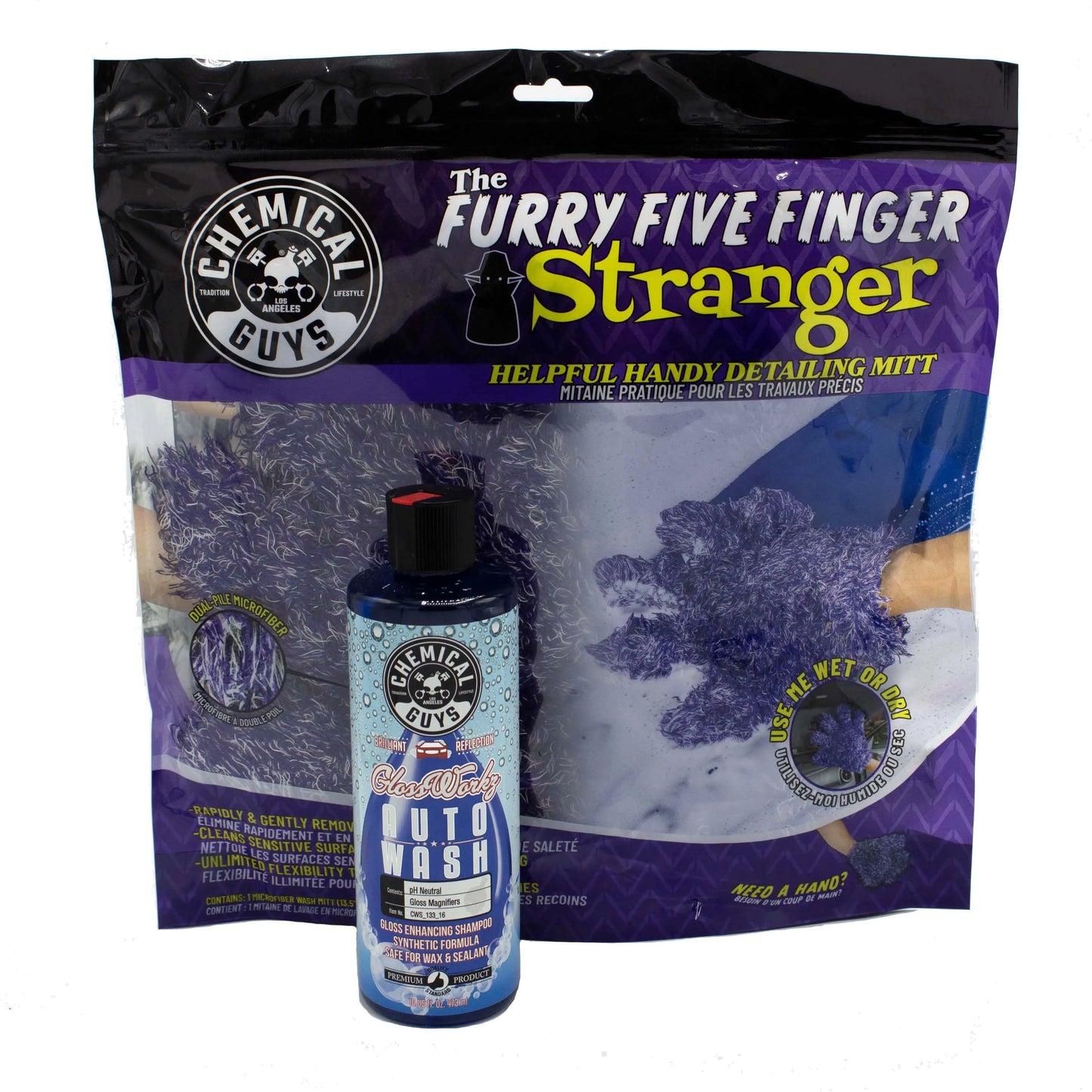 Glossworkz Auto Wash Shampoo & Stranger Mitt Bundle / Kit