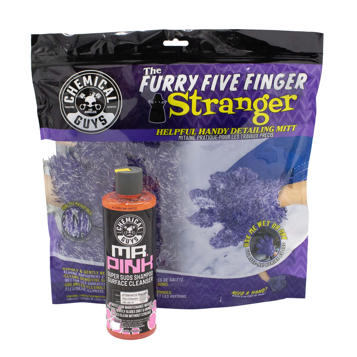 Mr Pink Shampoo Car Wash & Stranger Mitt Bundle / Kit