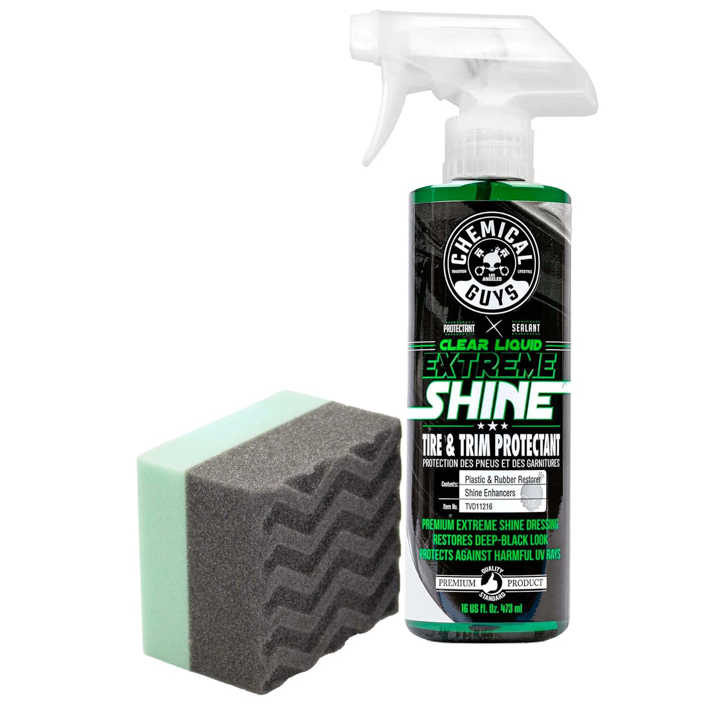 Clear Liquid Extreme & Durafoam Tire Applicator Bundle / Kit - Chemical Guys