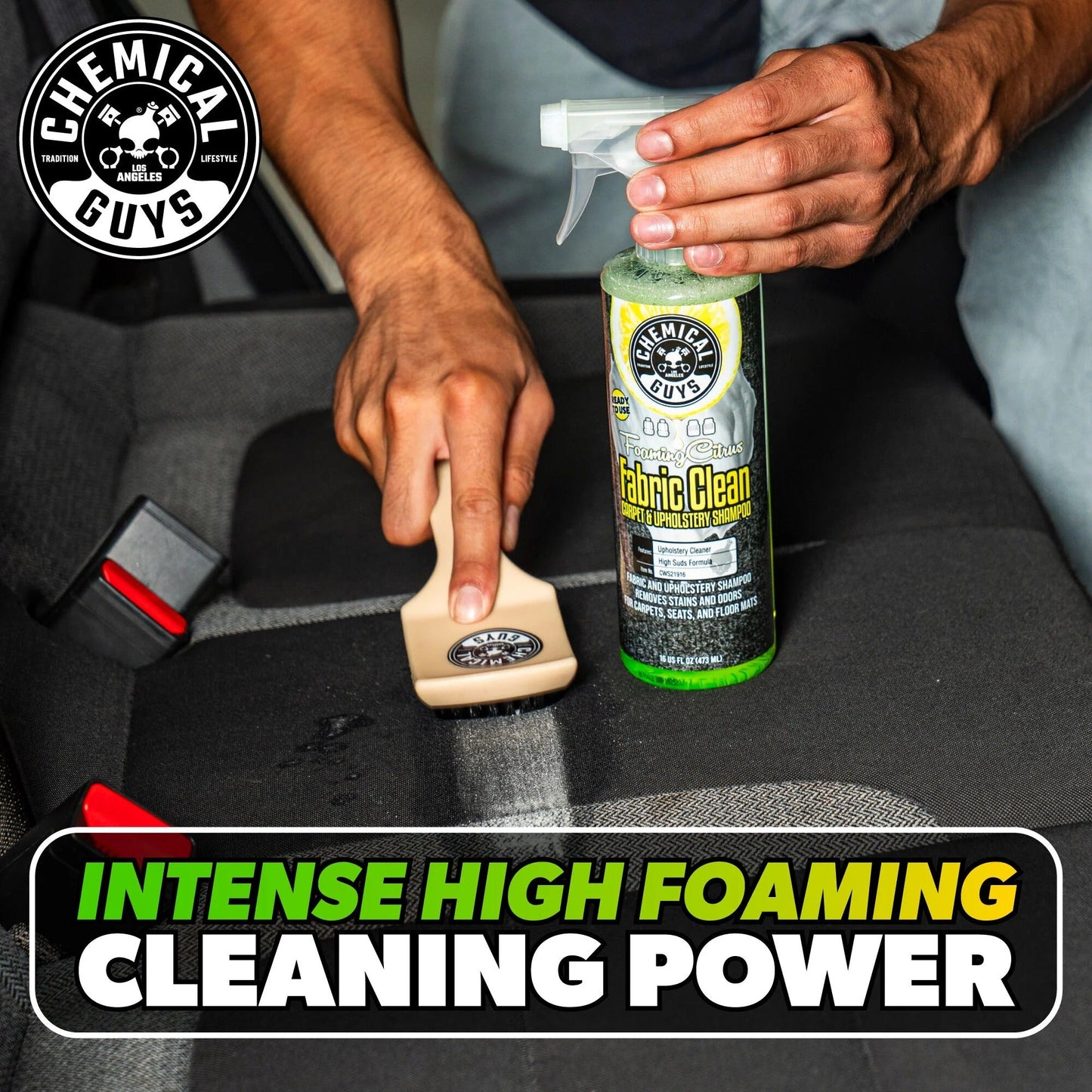 Foaming Citrus Fabric Clean Carpet & Upholstery Shampoo (16oz) - Chemical Guys