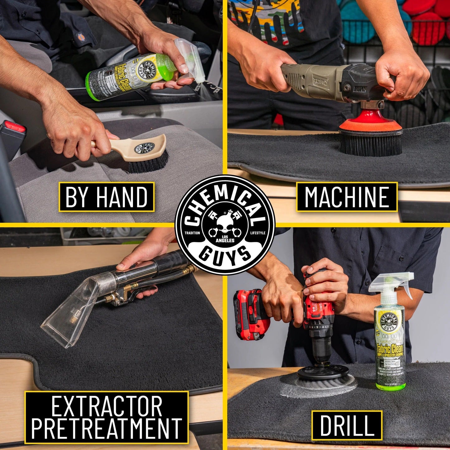 Foaming Citrus Fabric Clean Carpet & Upholstery Shampoo (16oz) - Chemical Guys