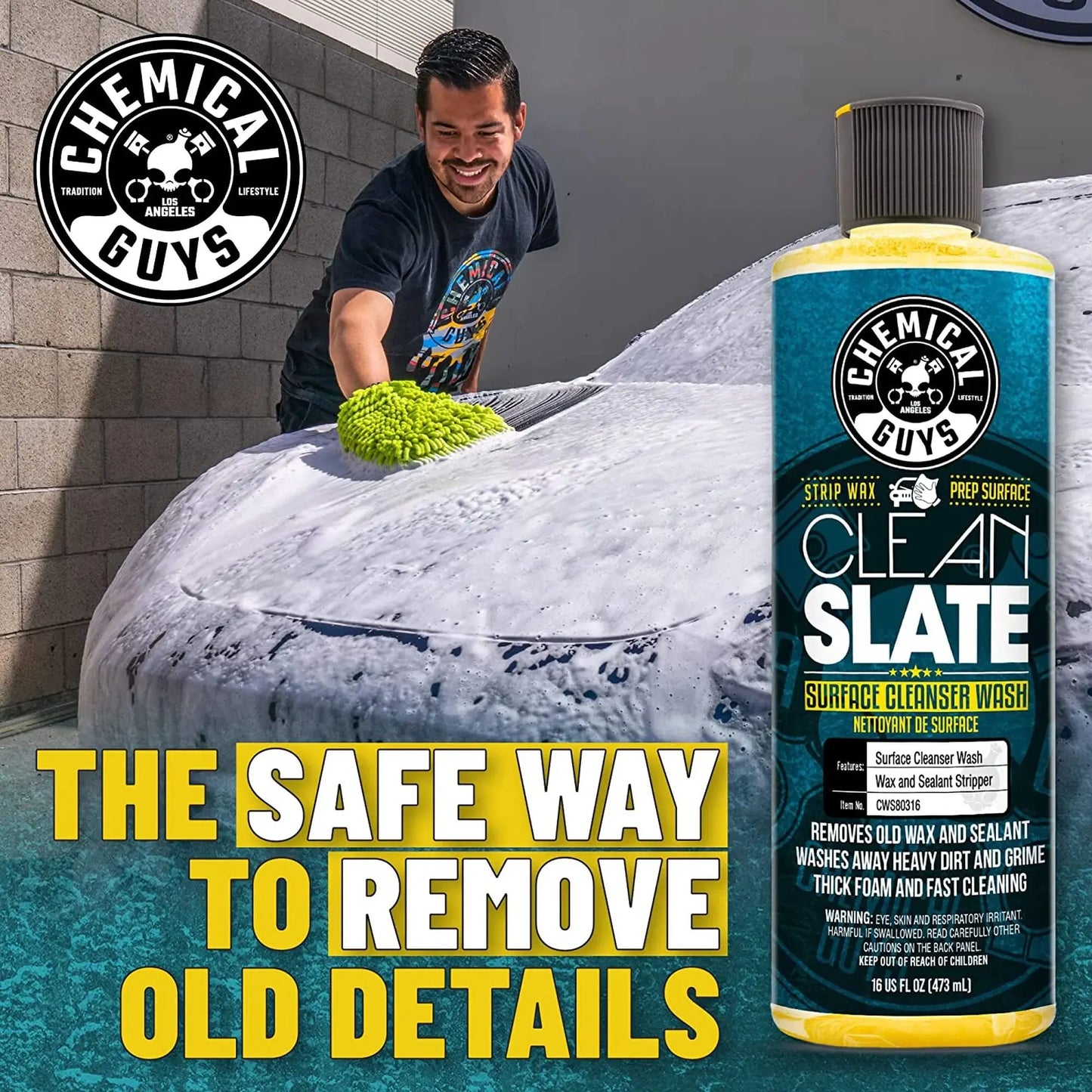 Clean Slate Wax Stripping Car Wash (16oz) - Chemical Guys