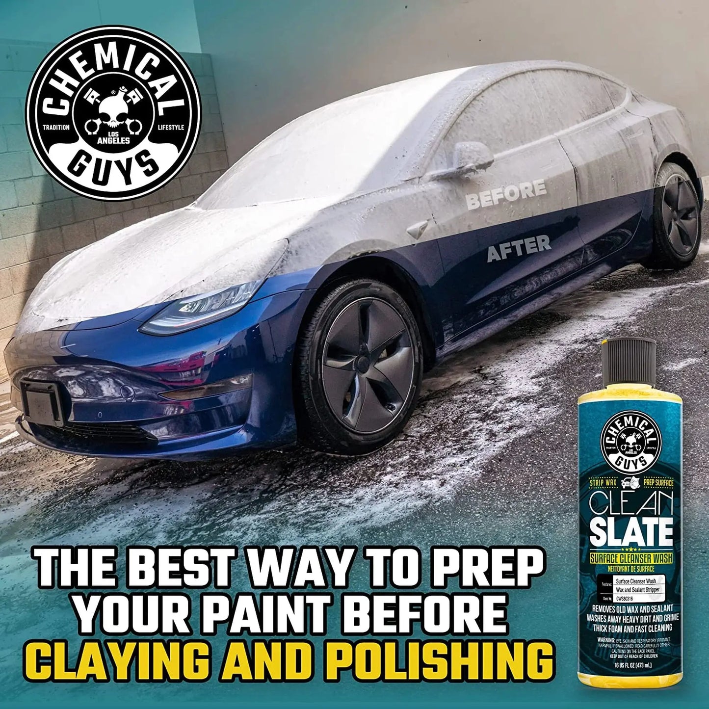 Clean Slate Wax Stripping Car Wash (16oz) - Chemical Guys