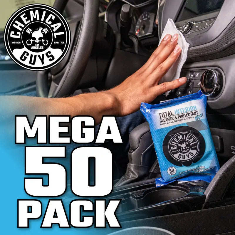 Total Interior Cleaner & Protectant Car Cleaning Wipes - Chemical Guys