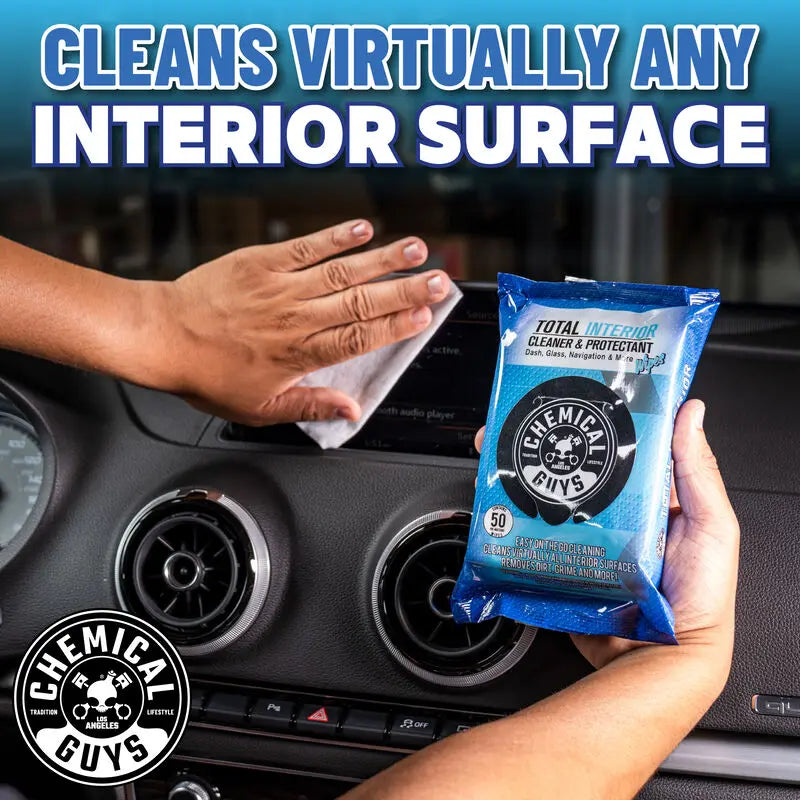 Total Interior Cleaner & Protectant Car Cleaning Wipes - Chemical Guys