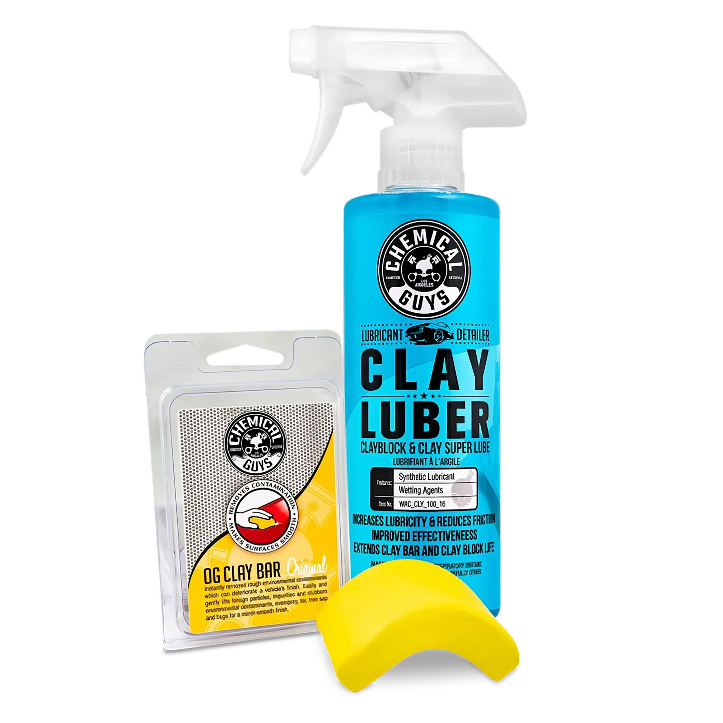 OG Clay Bar & Luber Synthetic Lubricant Kit, Light/Medium Duty - Chemical Guys