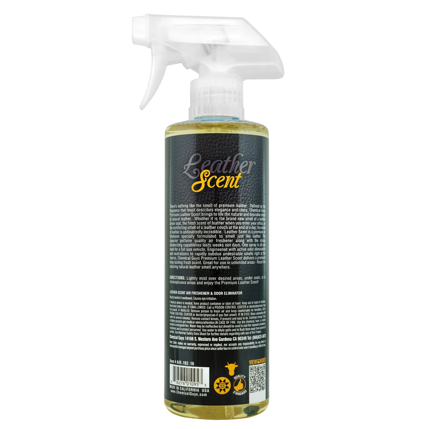 Leather Scent Premium Air Fragrance & Freshener - Chemical Guys