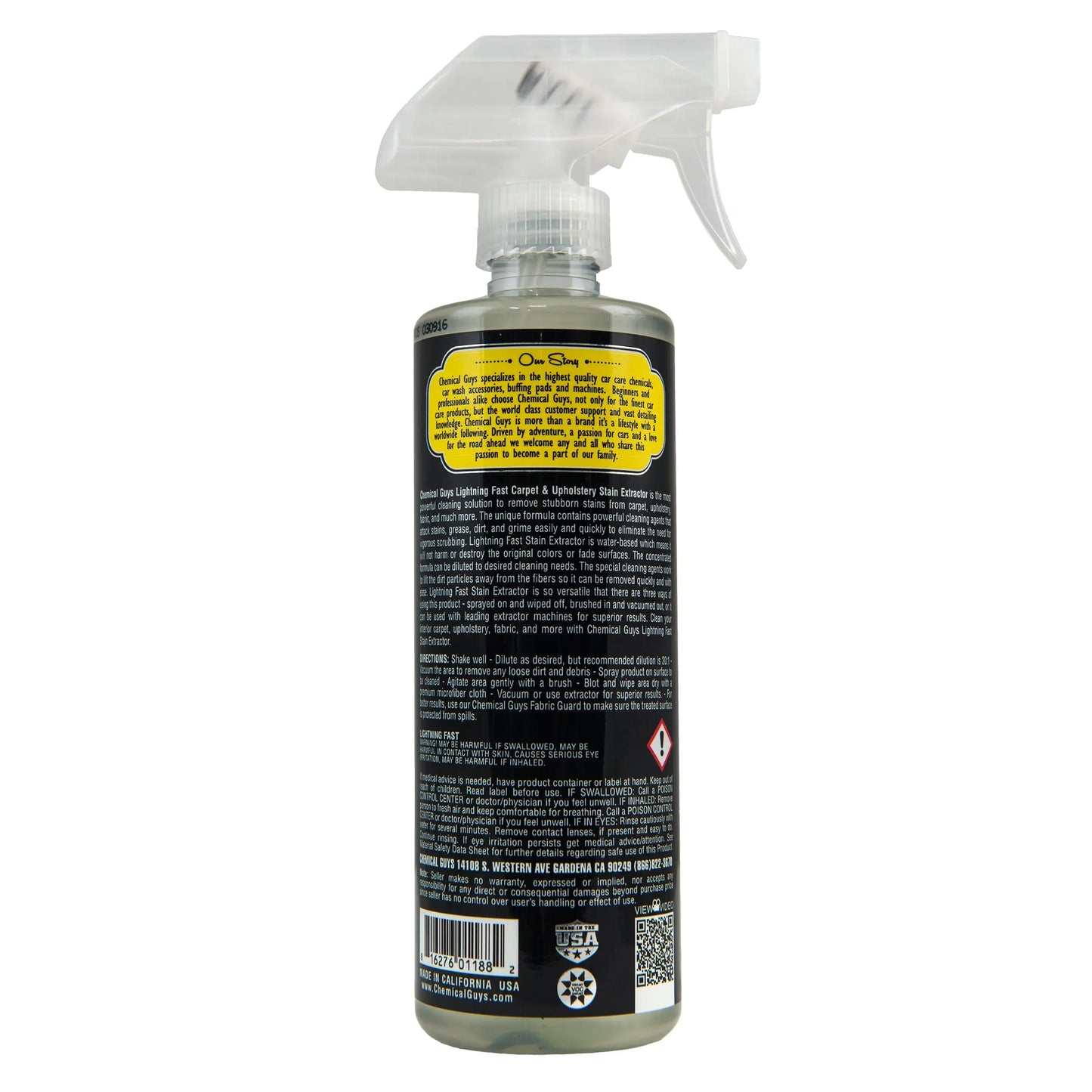 Lightning Fast Carpet & Upholstery Stain Extractor (16oz) - Chemical Guys