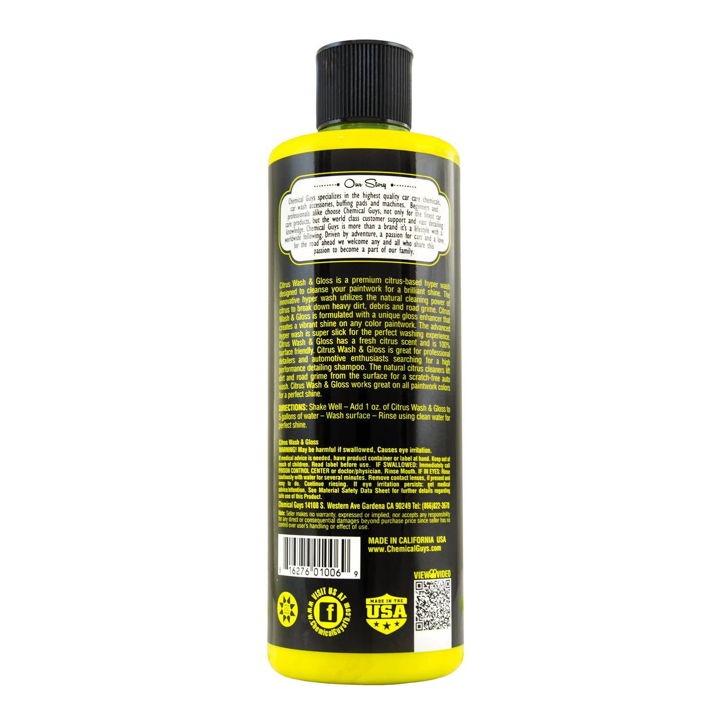 Citrus Wash & Gloss Shampoo with Chenille Wash Mitt Bundle / Kit - Chemical Guys