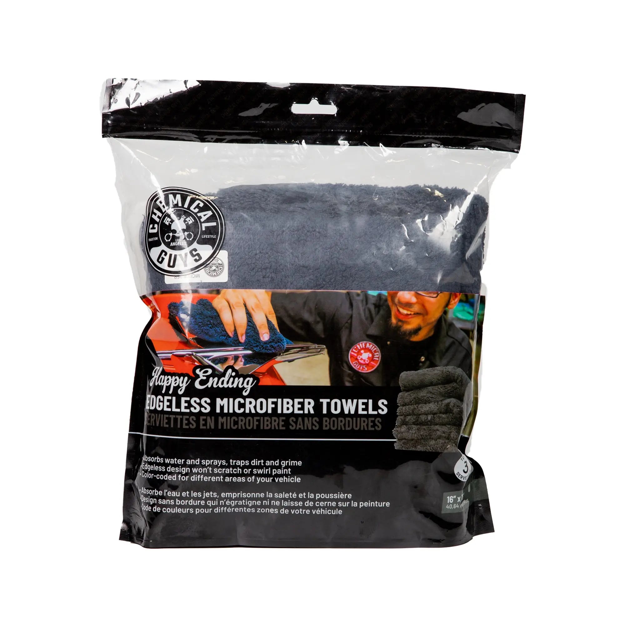 Chemical Guys MICMBLUE12 Workhorse Serviette en microfibre de qualité professionnelle, bleu 40,6 Chemical Guys MICMBLUE12 Workhorse Serviette en microfibre de qualité professionnelle, bleu 40,6