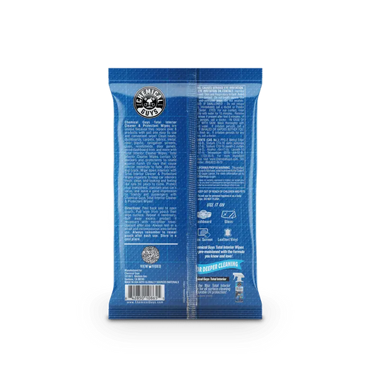 Total Interior Cleaner & Protectant Car Cleaning Wipes Chemical Guys