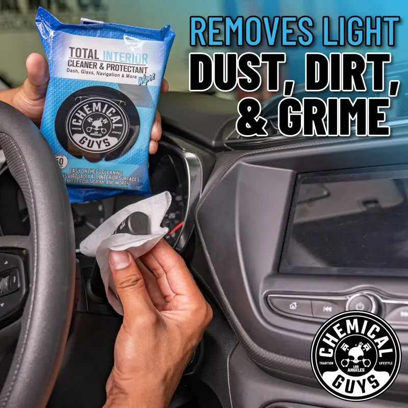 Total Interior Cleaner & Protectant Car Cleaning Wipes Chemical Guys