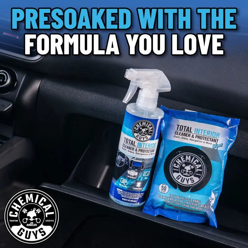Total Interior Cleaner & Protectant Car Cleaning Wipes Chemical Guys