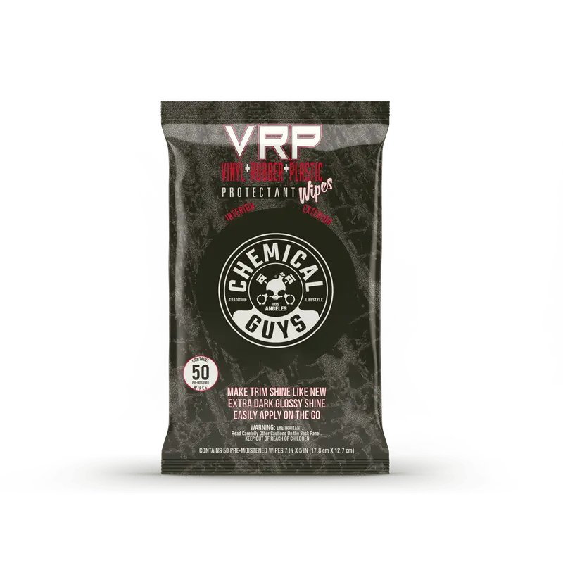VRP Protectant Car Wipes for Vinyl, Rubber, and Plastic (50 Wipes) Chemical Guys
