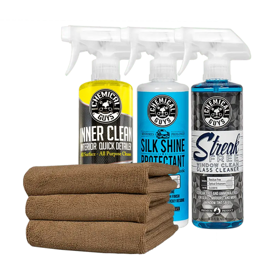 Quick & Easy Interior Kit Inc Inner Clean, Silk Shine, Streak Free Chemical Guys
