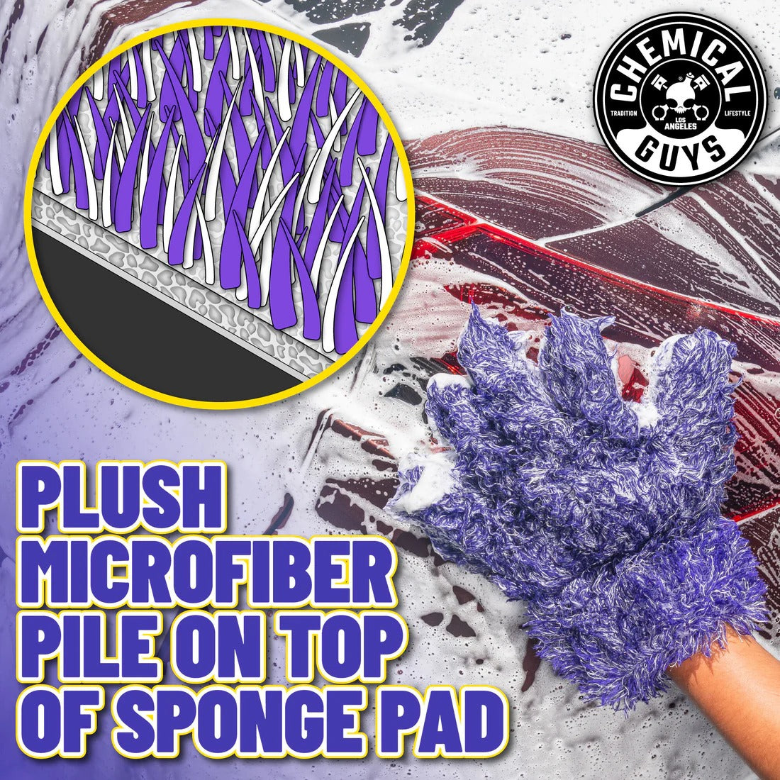Furry Five Finger Stranger Helpful Handy Detailing Mitt Chemical Guys