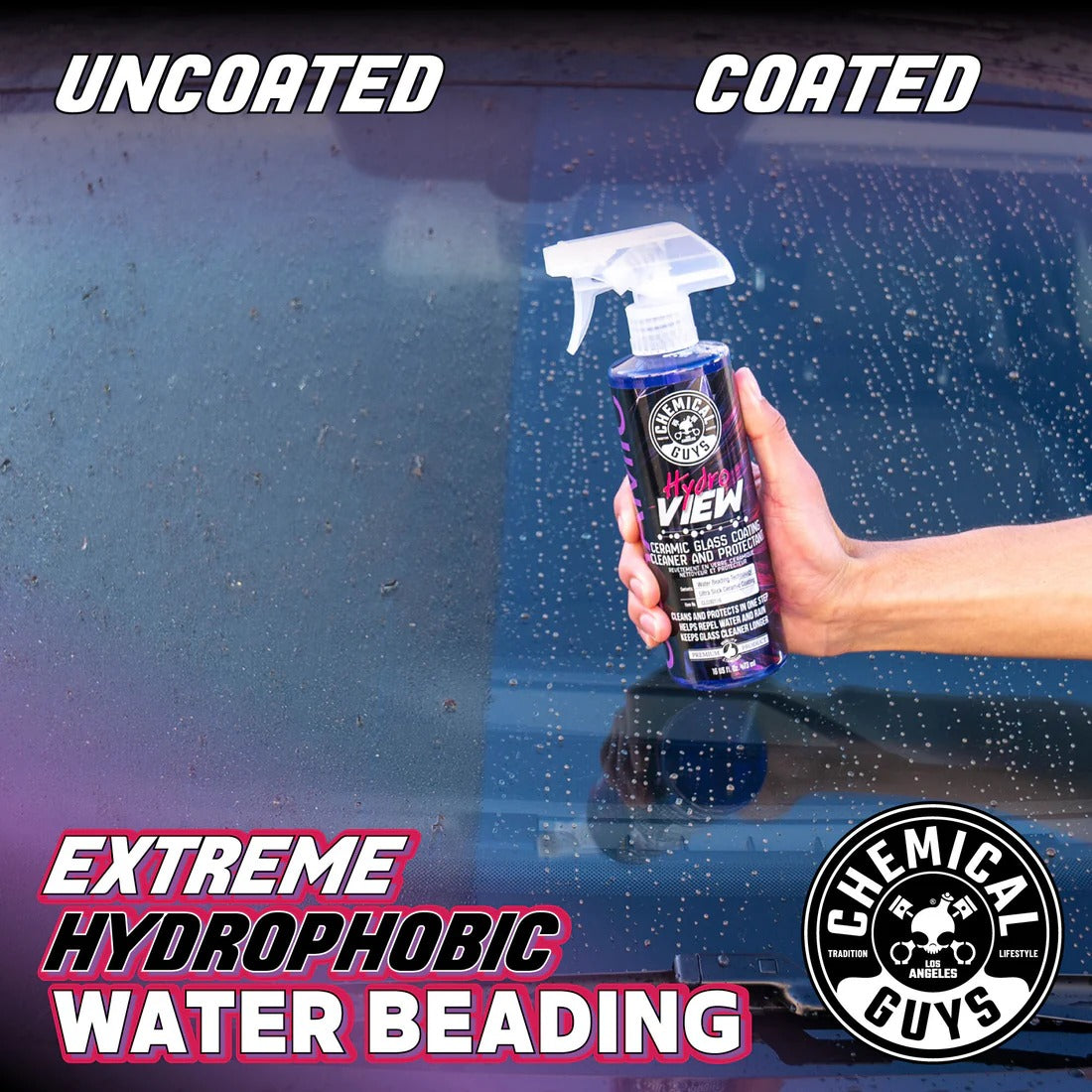 HydroView Ceramic Glass Cleaner & Coating (16oz) Chemical Guys