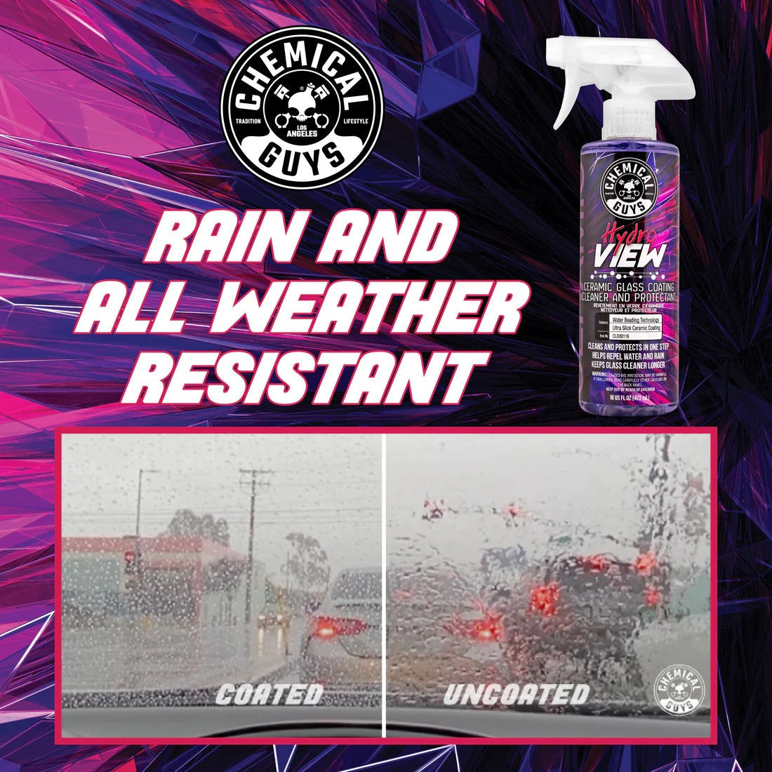 HydroView Ceramic Glass Cleaner & Coating (16oz) Chemical Guys