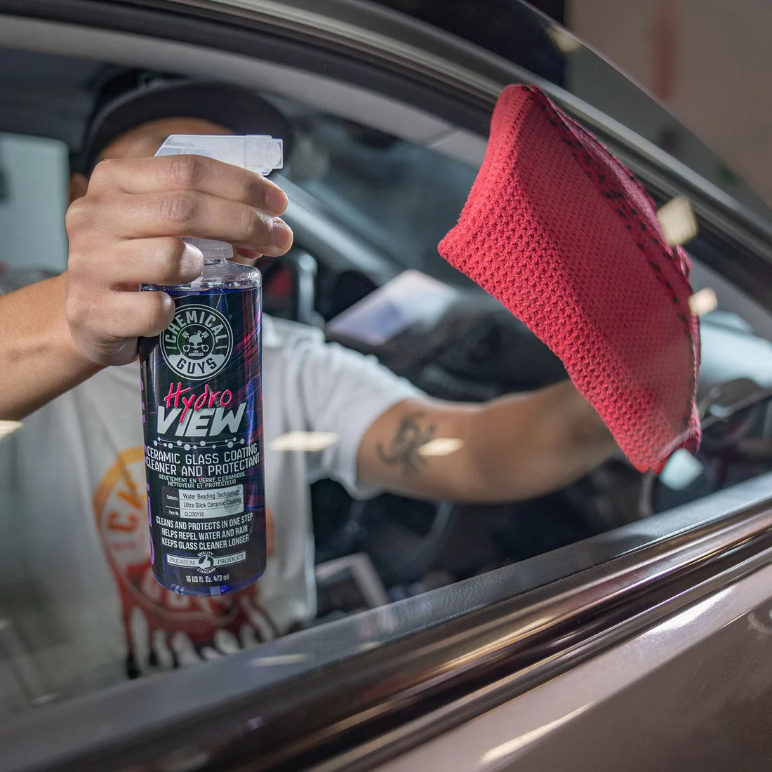 HydroView Ceramic Glass Cleaner & Coating (16oz) Chemical Guys