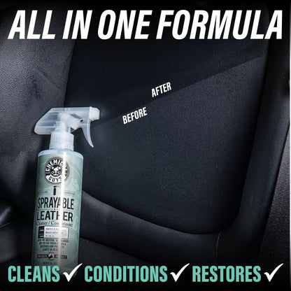 Sprayable Leather Cleaner & Conditioner with Vitamin E & Aloe Chemical Guys