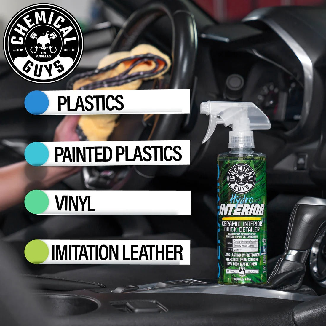 HydroInterior Ceramic Interior Quick Detailer (16oz) Chemical Guys