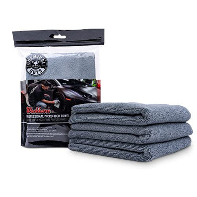 Workhorse Professional Grade Microfiber Towel 3-Pack Grey