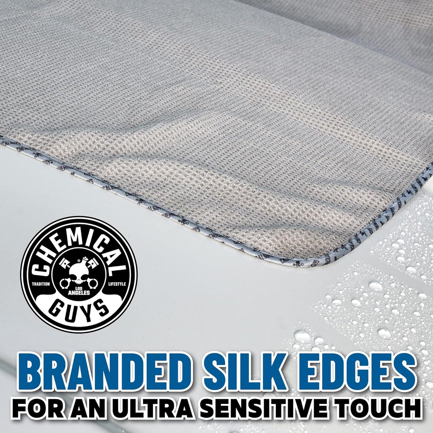 Waffle Weave Gray Matter Microfiber Drying Towel