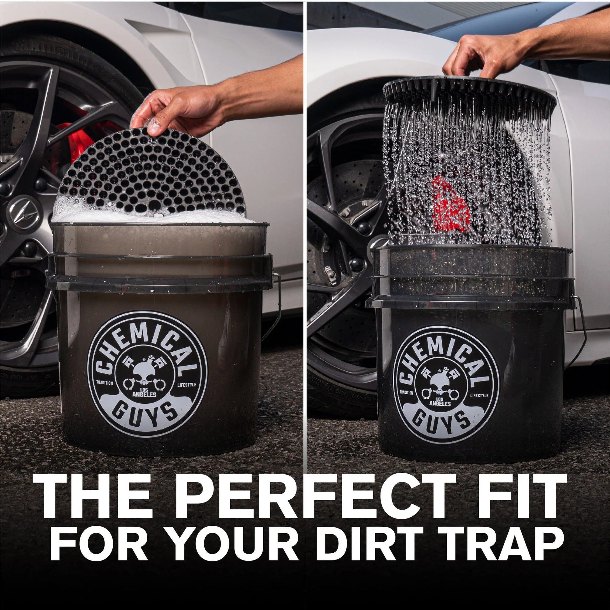Heavy Duty Ultra Clear Smoked Obsidian Black Bucket (4.25 Gal) Chemical Guys